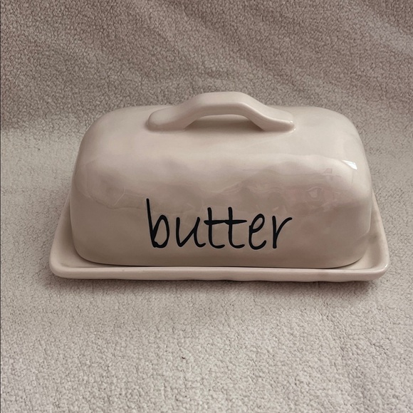 Cream Butter Dish with Lid - Picture 1 of 11